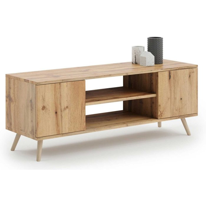 Armario rtv 135 cm roble escandinavo artesanal oro