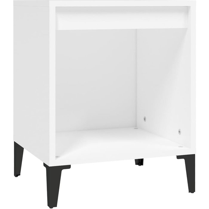 Mesita de noche blanco 40x35x50 cm