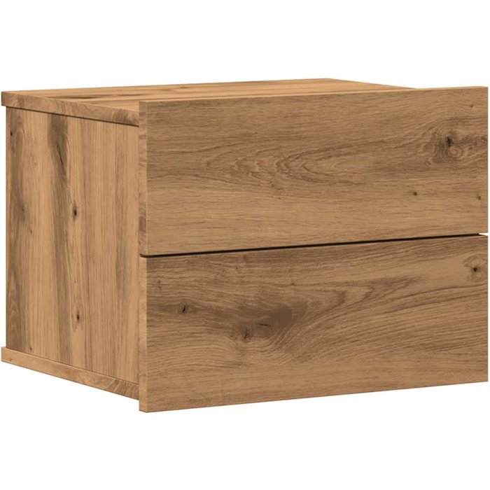 Mesita de noche de pared color roble artisan 40x32x30 cm - comfortxl