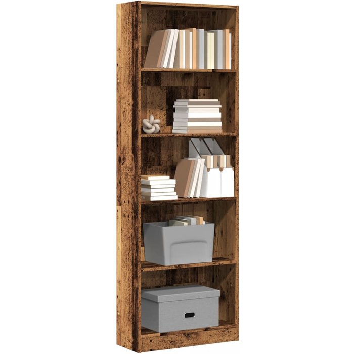 Maison exclusive - estantería madera de ingeniería color envejecido 60x24x176 cm