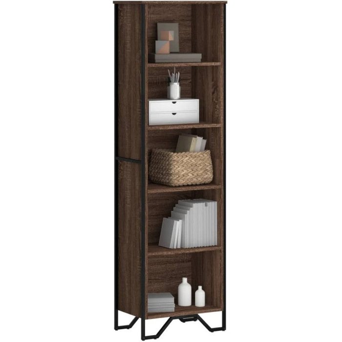 Estantería madera de ingeniería marrón roble 50x31x169 cm vidaxl