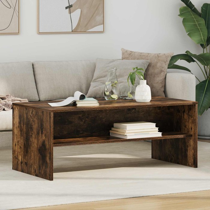 Maison exclusive - mesa de café roble ahumado 100 x 50 x 40 cm