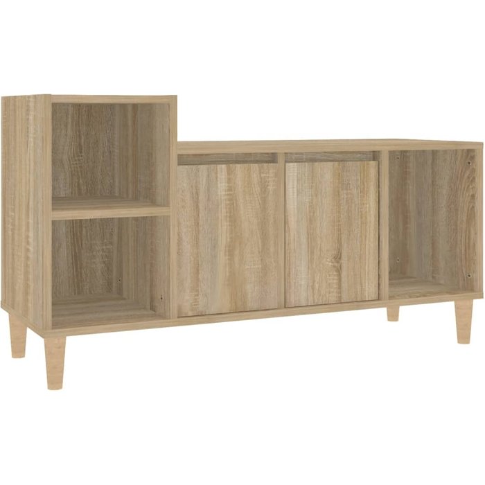 Mueble tv roble sonoma 100x35x55 cm madera contrachapada