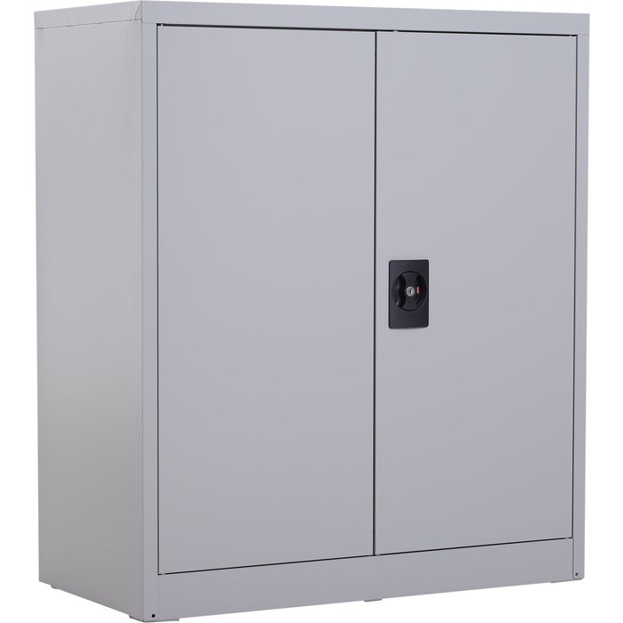 Armario metálico oficina 2 puertas con cerradura 80x40x92cm gris