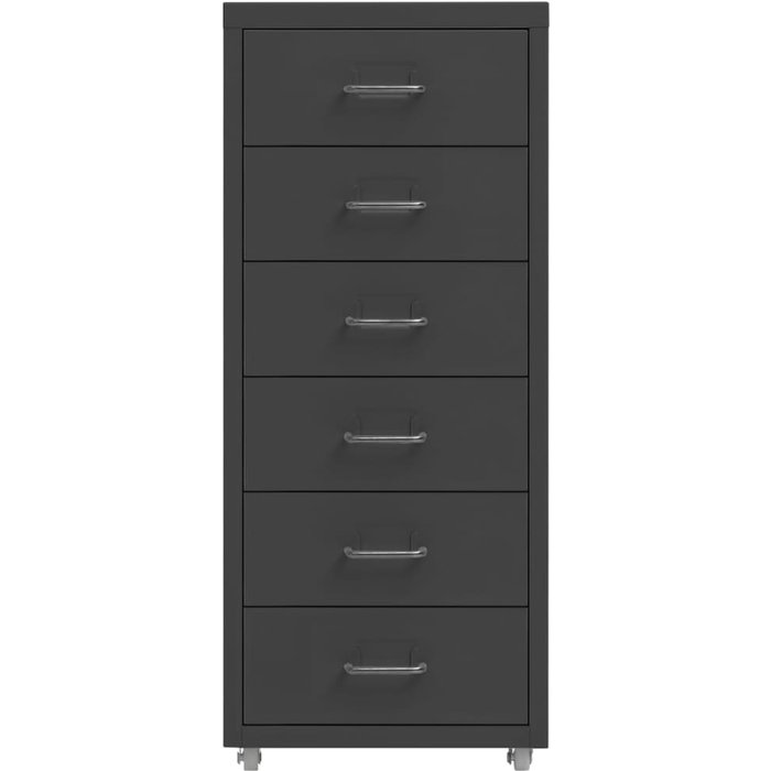 Archivador móvil metálico antracita 28x41x69 cm