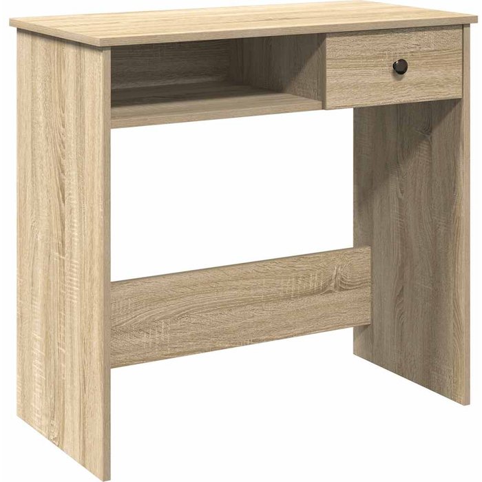 Escritorio madera contrachapada color roble sonoma 80x40x75 cm - comfortxl