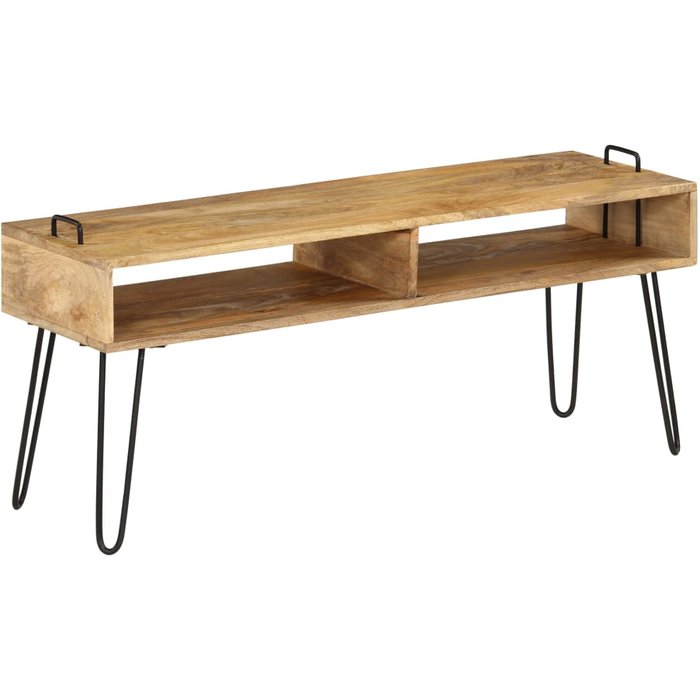 Mueble para tv madera maciza de mango 110x35x45 cm