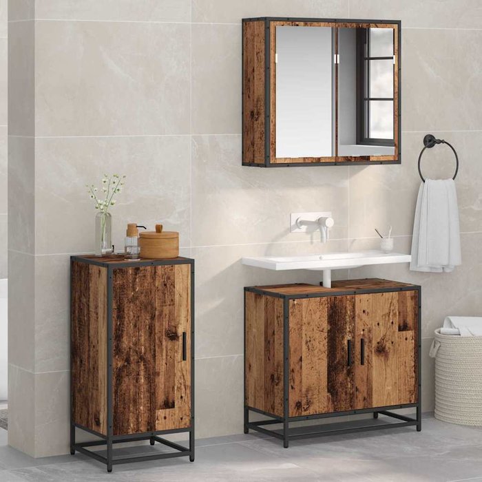 Maison exclusive - aparador madera vieja 35,5 x 35 x 76 cm