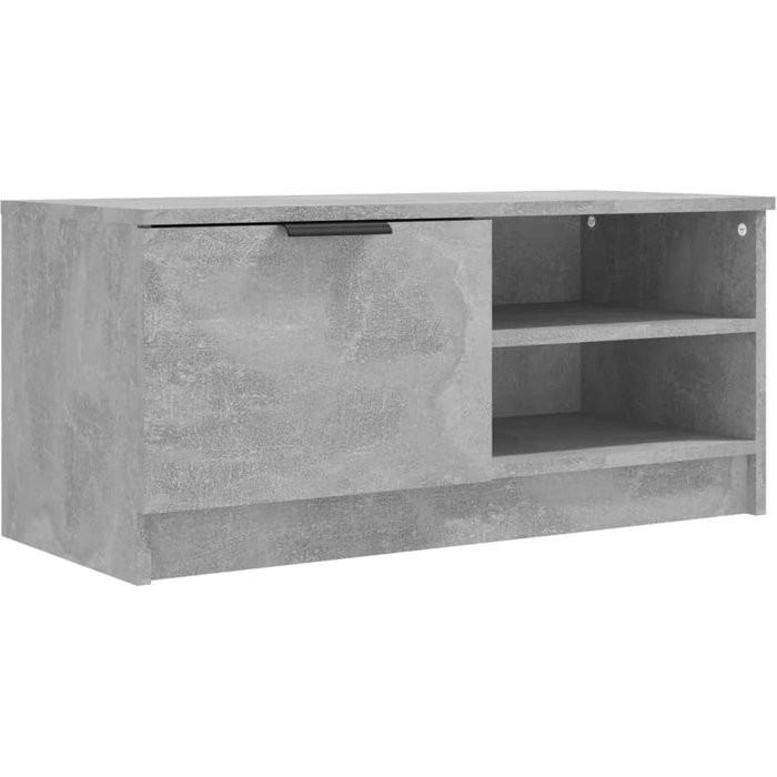 Mueble tv gris hormigón 80x35x36,5 cm madera contrachapada
