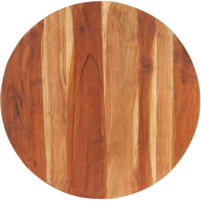 Tablero de mesa de madera maciza de acacia redondo 15-16 mm 80 cm