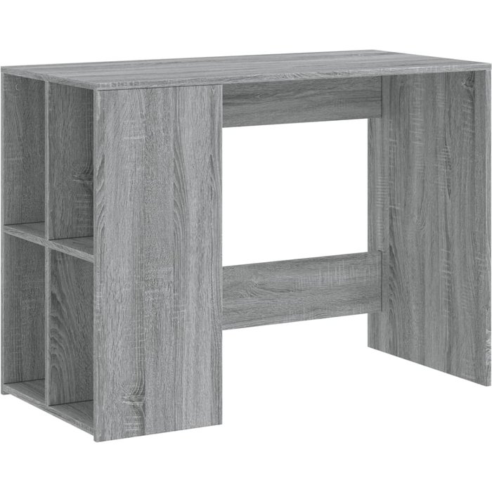 Escritorio de madera de ingeniería gris sonoma 102x50x75 cm - comfortxl