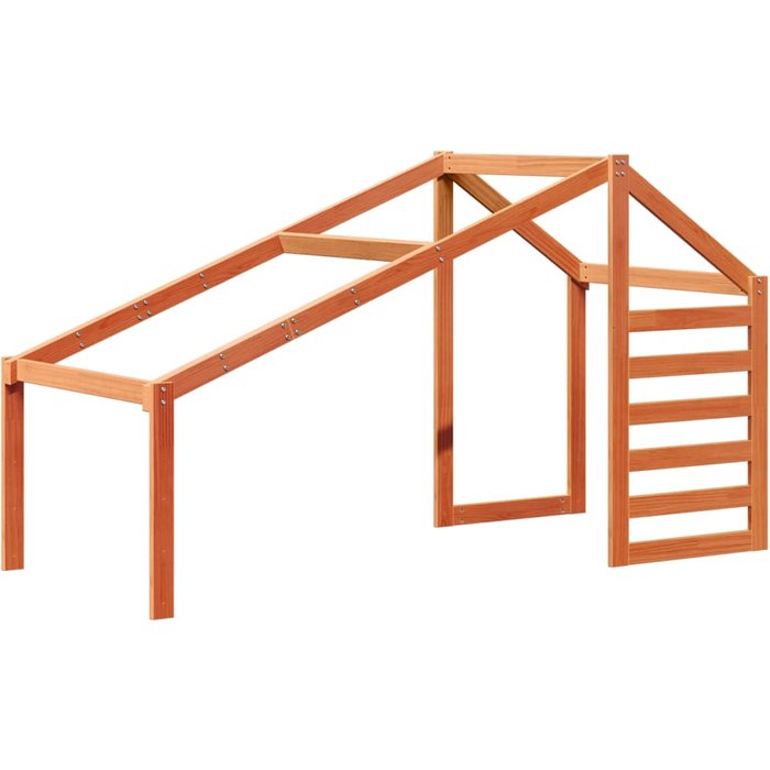 Techo de cama infantil madera maciza pino marrón 188x82x113 cm