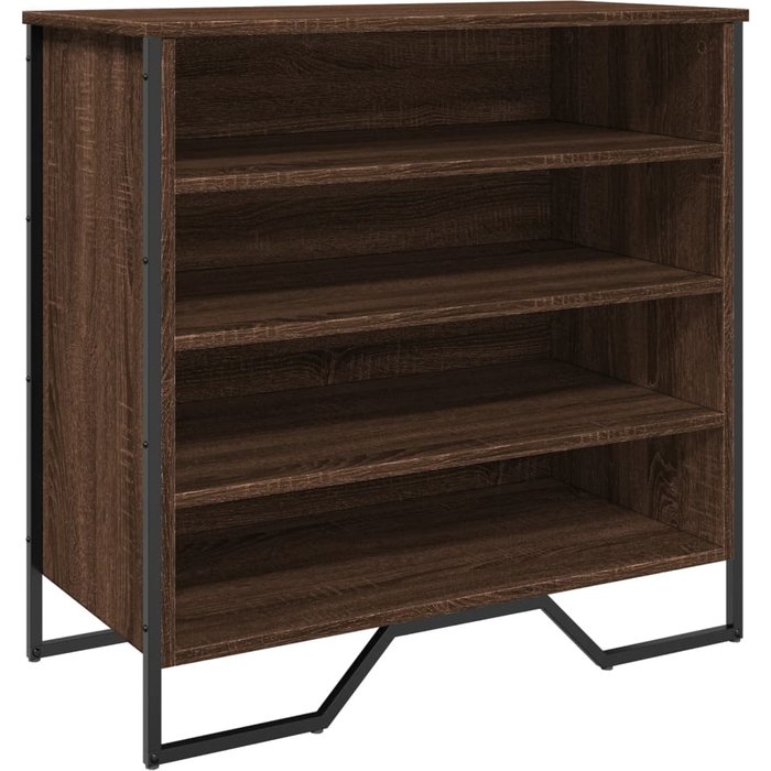 Zapatero de madera de ingeniería marrón roble 80x38x78 cm