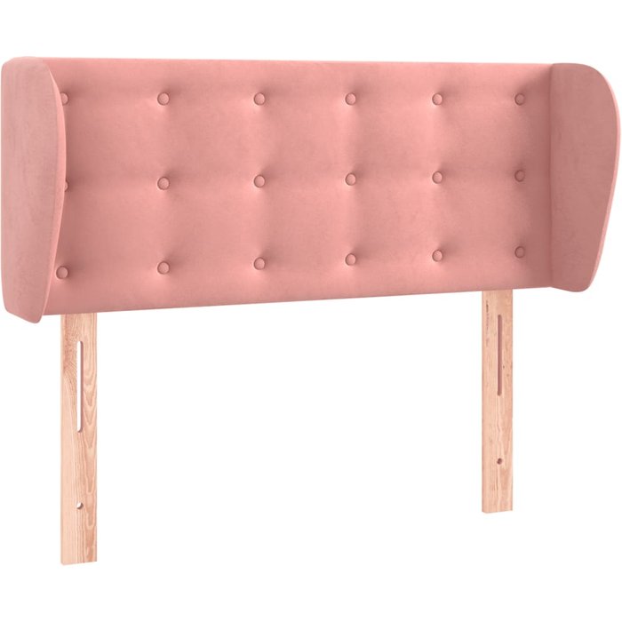 Cabecero cama - mueble cabecero de terciopelo rosa 93x23x78/88 cm
