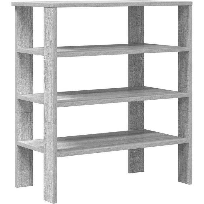 Zapatero sonoma de contrachapado gris 61x32x70 cm - comfortxl