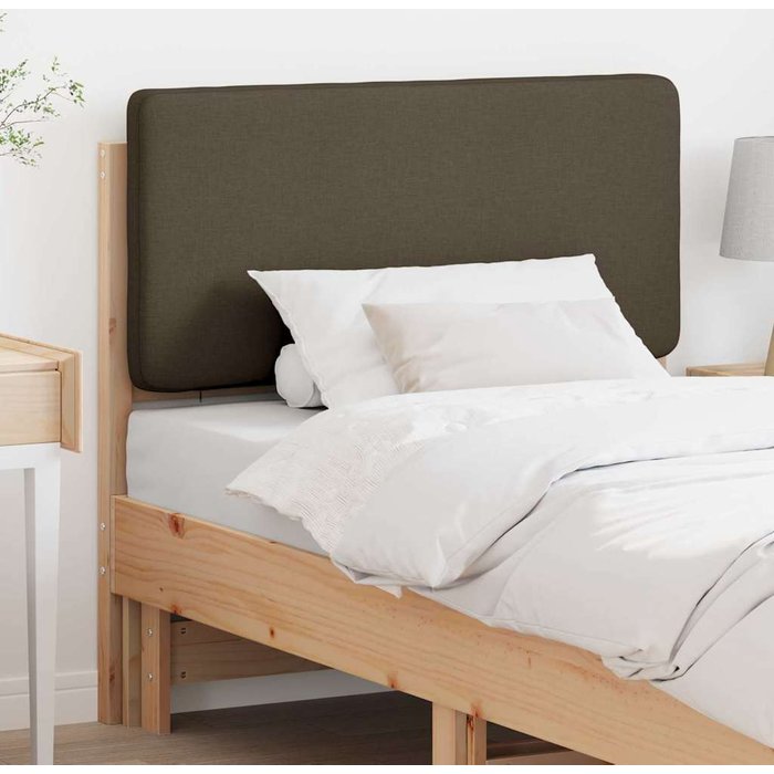 Maison exclusive - cabecero tapizado marrón y topo 100 cm madera de pino macizo
