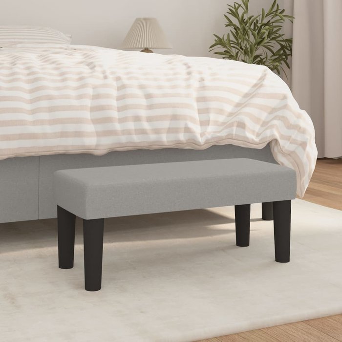 Banco gris claro 70x30x30 cm tela