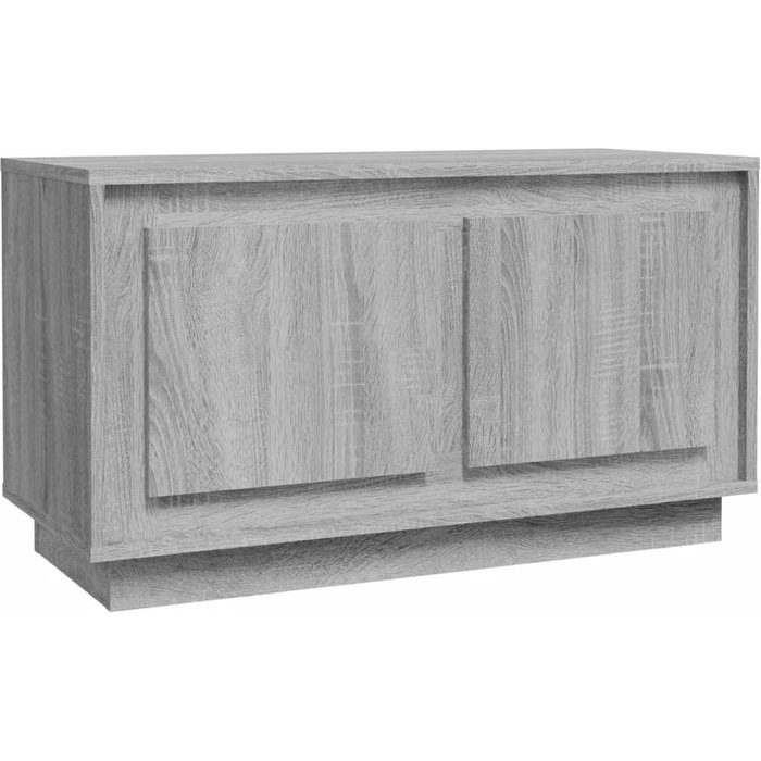 Mueble de tv sonoma de contrachapado gris 80x35x45 cm - comfortxl
