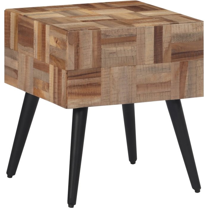 Maison exclusive - mesa auxiliar teca reciclada maciza 40x40x45 cm