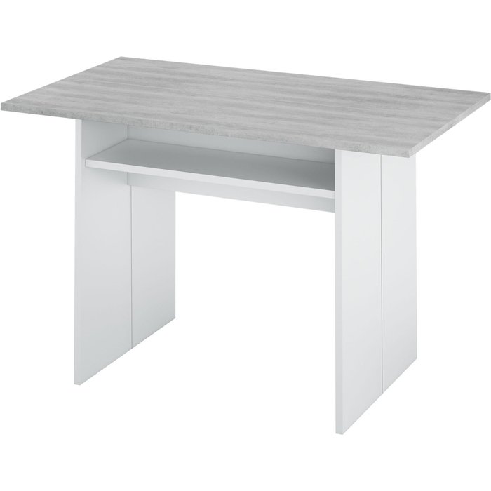 Mesa consola desplegable way- blanco artik y cemento