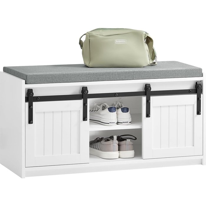 Banco zapatero bequeño con puerta corrediza fsr133-k-w sobuy es