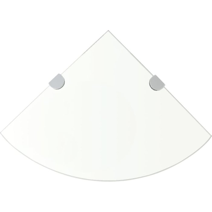 Estantes de esquina 2 uds con soportes cromados vidrio 35x35 cm - comfortxl