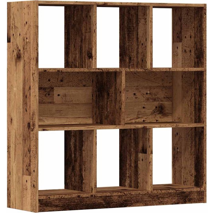 Estantería madera de ingeniería madera envejecida – comfortxl