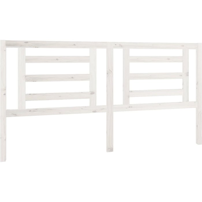 Cabecero de cama madera maciza de pino blanco 186x4x100 cm - comfortxl