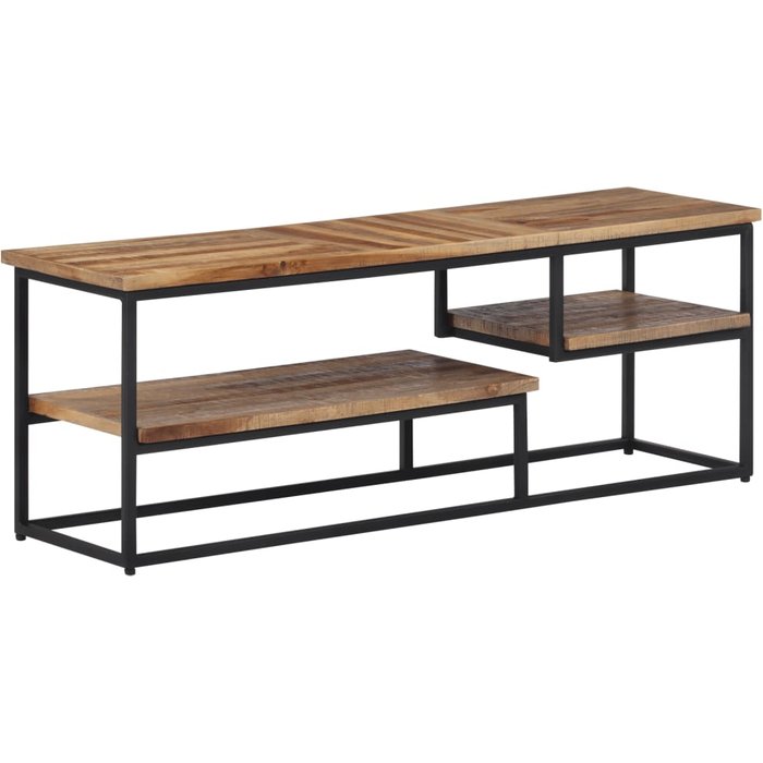 Vidaxl mueble de tv teca maciza reciclada 110x30x39 cm