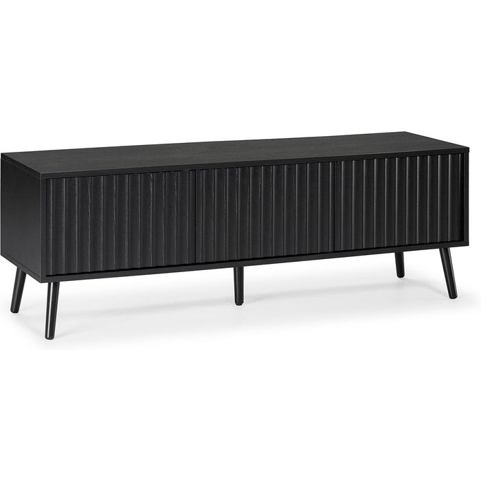 Mueble tv lluvia 3 puertas color negro