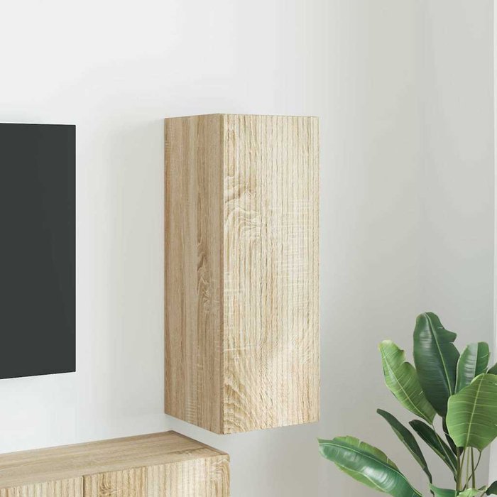 Mueble de tv de pared sonoma, 30 x 31 x 80 cm, madera de ingeniería
