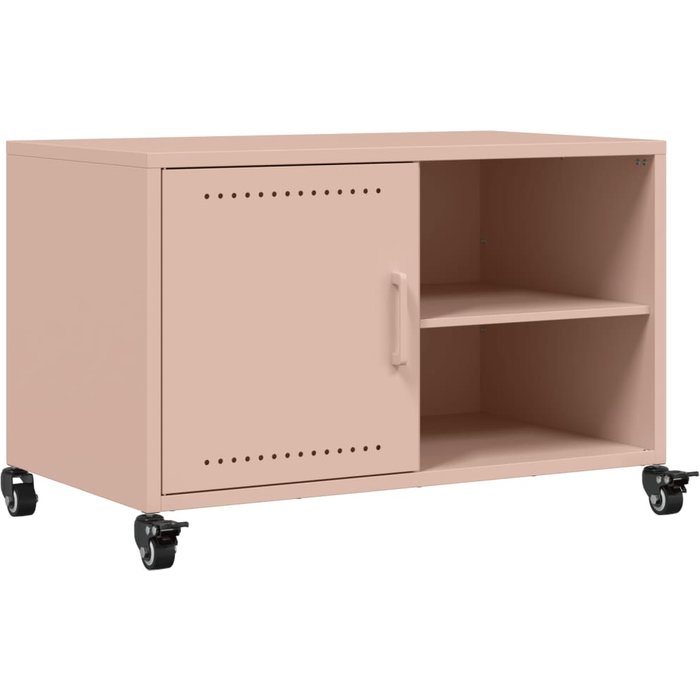 Mueble de tv acero rosa 68x39x43,5 cm - comfortxl