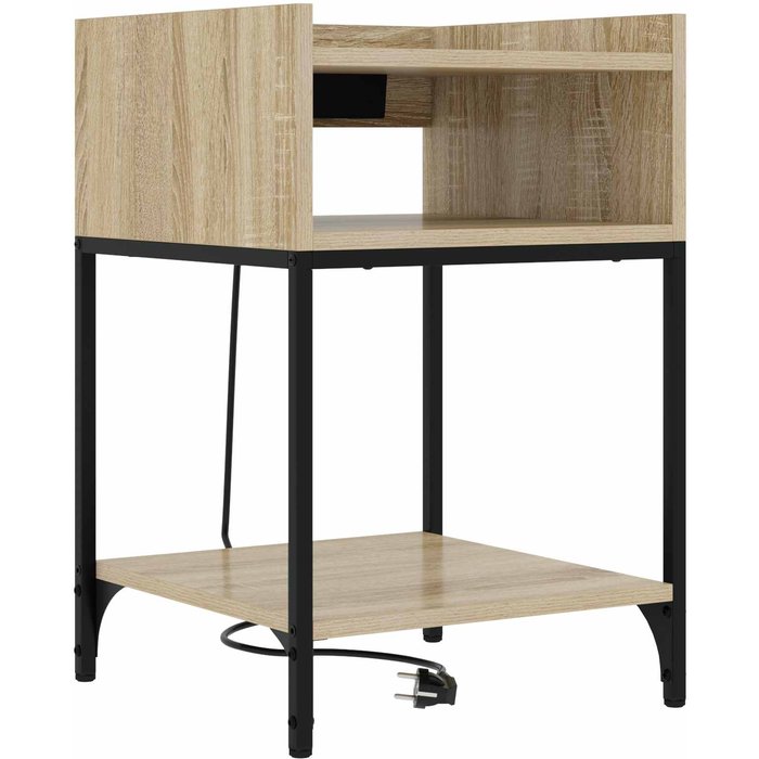 Maison exclusive - armario de noche con estante roble sonoma 40 x 40 x 61 cm