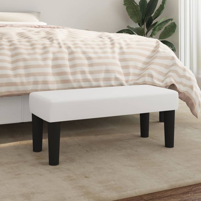 Banco blanco 70x30x30 cm polipiel