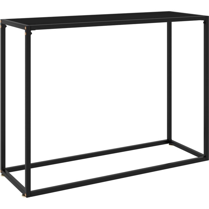Mesa consola vidrio templado negro 100x35x75 cm