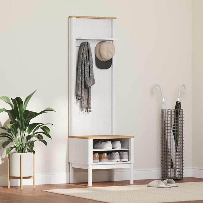 Mueble de recibidor con estante floro 50 x 40 x 158 cm