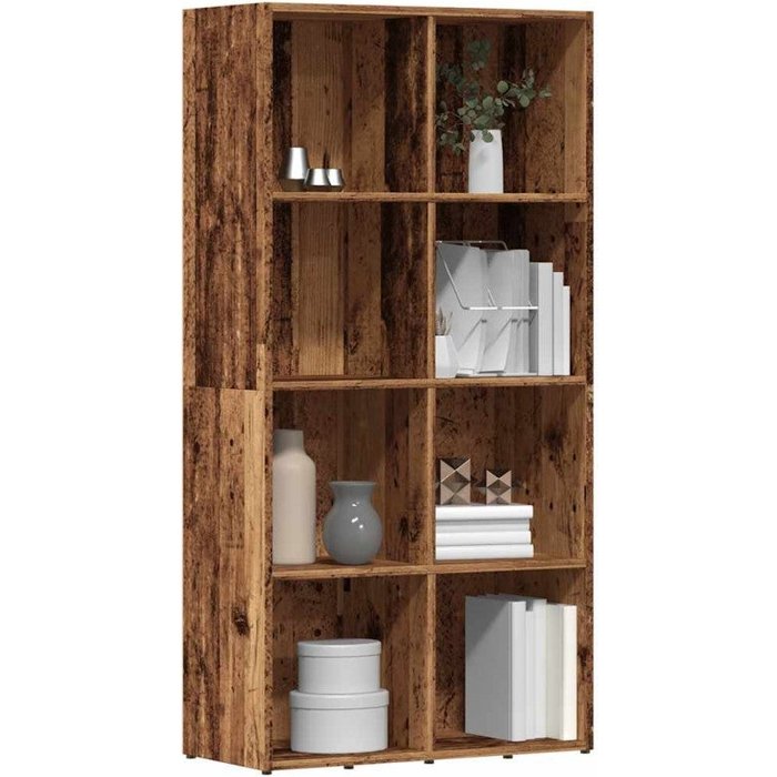 Estantería madera de ingeniería envejecida 66x30x130 cm vidaxl