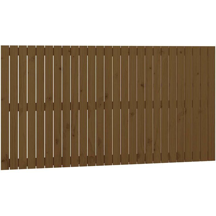 Cabecero cama - mueble cabecero pared madera maciza pino marrón miel 166x3x90 cm