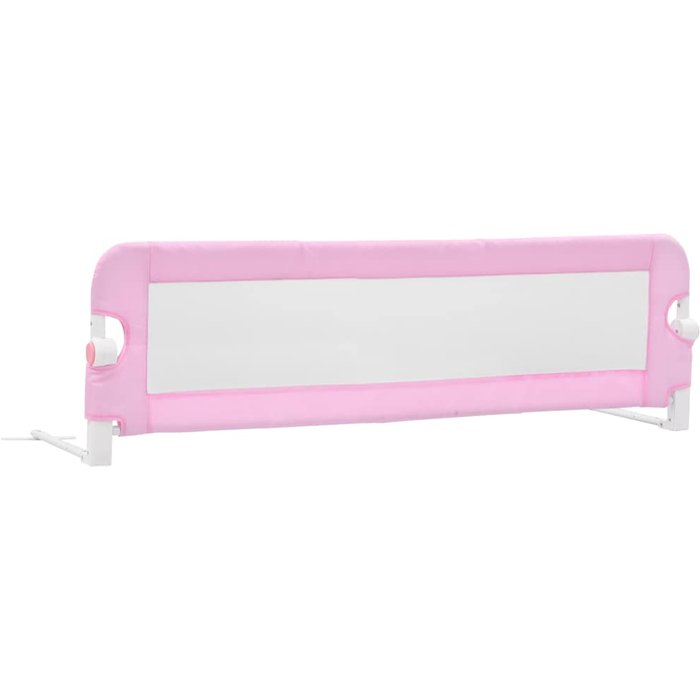 Barandilla de seguridad cama de ni?o poliéster rosa 120x42 cm - comfortxl