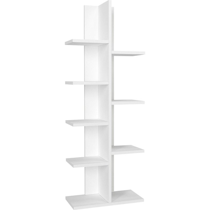 Librería de madera árbol - 45 x 22 x 121 cm - blanco