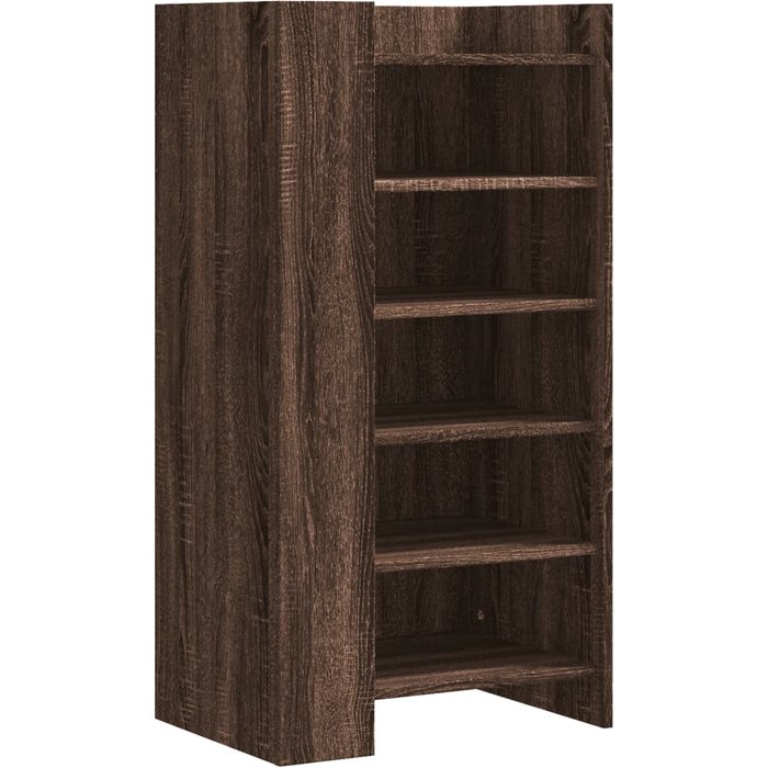 Mueble zapatero madera de ingenería marrón roble 52x37,5x100 cm - comfortxl