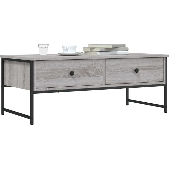Mesa de centro madera de ingeniería gris sonoma 101x49x39,5 cm