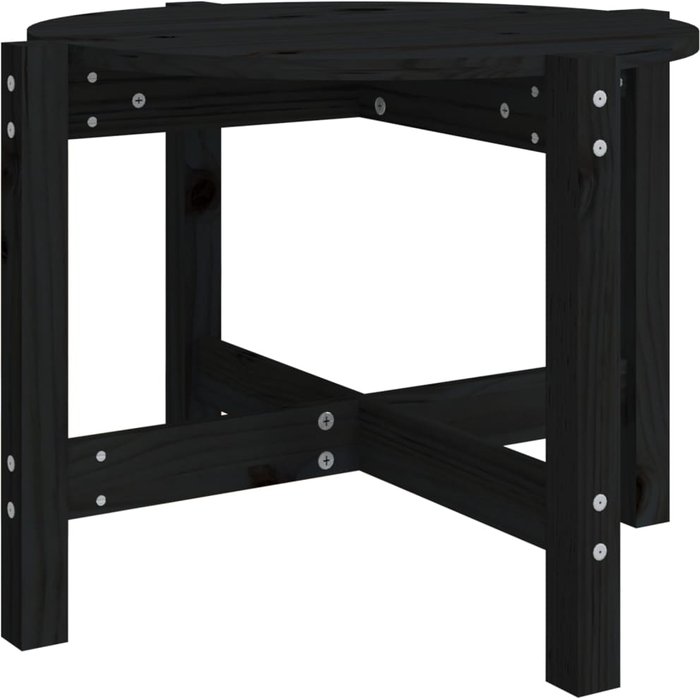 Mesa de centro de madera maciza de pino negro 62,5x45 cm - comfortxl