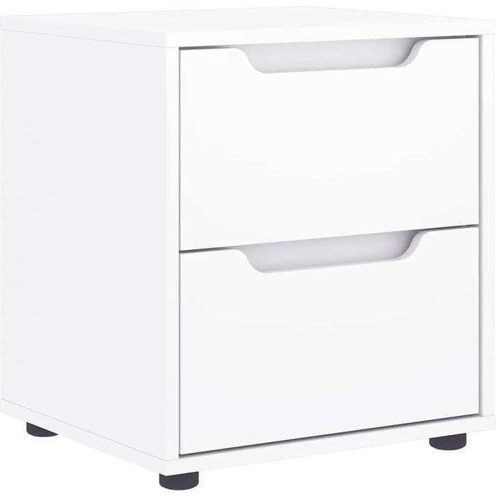 Mesilla de noche visnes blanca 45x40x50 cm madera de ingeniería - comfortxl