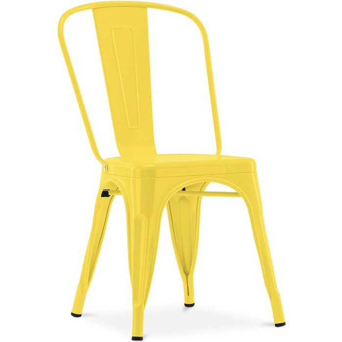 Silla industrial kalax de acero brillo reforzado - gama alta-color amarillo