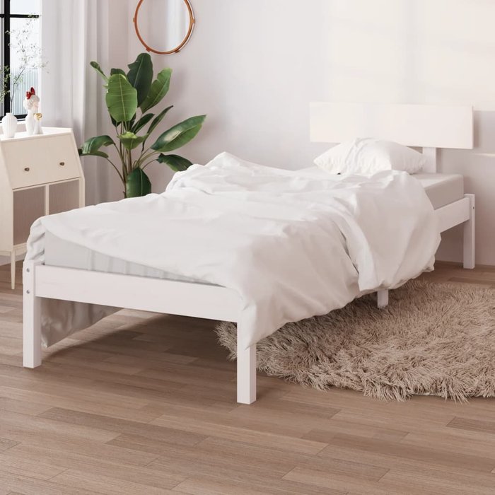 Estructura de cama sin colchón madera maciza 100x200 cm