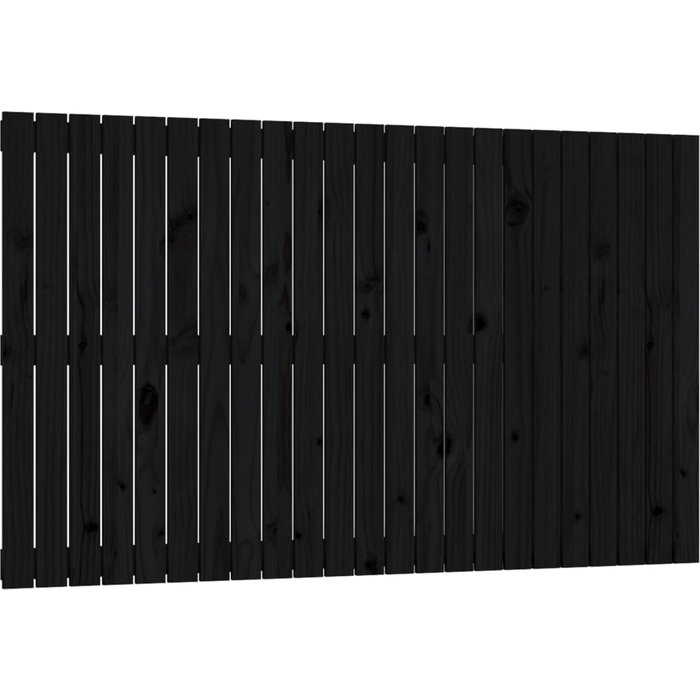 Cabecero de cama de pared madera maciza pino negro 147x3x90 cm - comfortxl