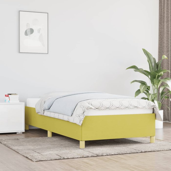 Maison exclusive - estructura de cama sin colchón tela verde 90x200 cm