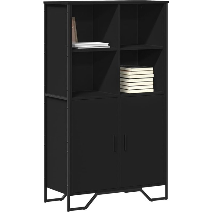 Vidaxl aparador alto madera ingeniería negro 79,5x35,5x137,5 cm