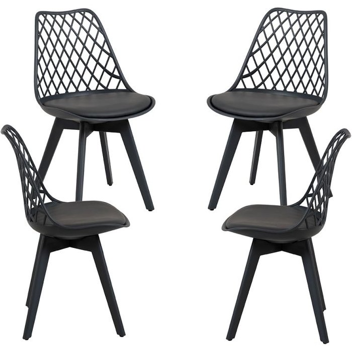 Regalos miguel - packs sillas comedor - pack 4 sillas mima suprym - negro